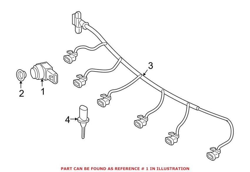 Mercedes Park Assist Sensor - Front Outer 0009050342